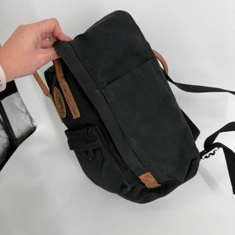 Fjallraven 27173 Kanken No. 2 Canvas Leather G-1000 backpack Rucksack Bag Black